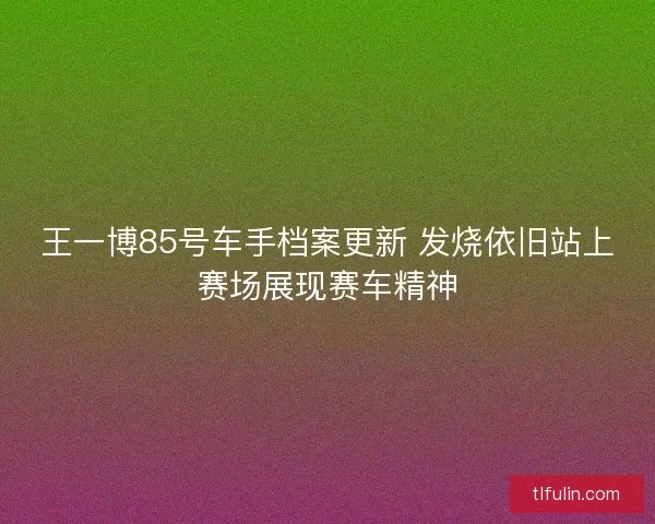 王一博85号车手档案更新 发烧依旧站上赛场展现赛车精神